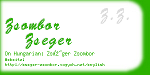 zsombor zseger business card